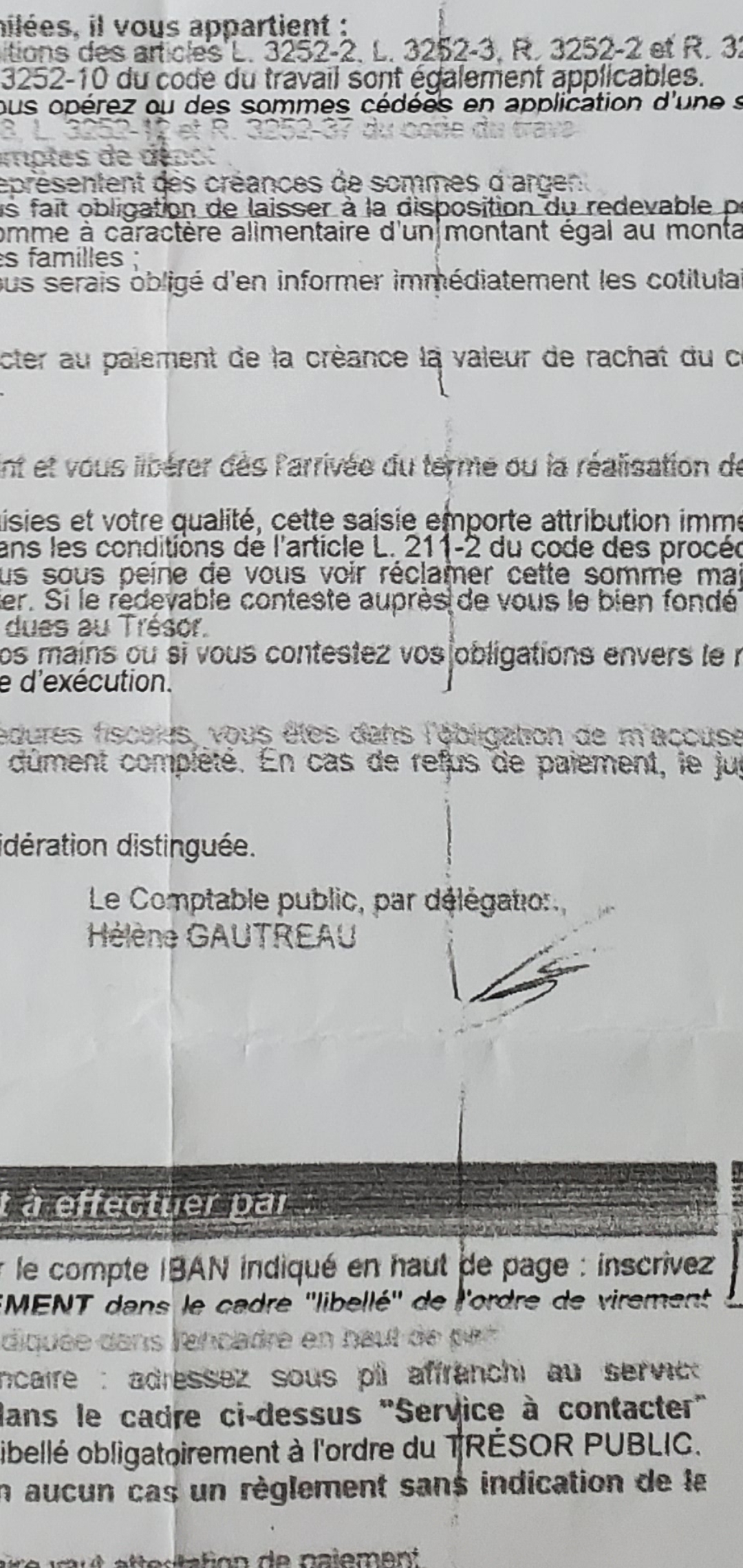 Capture de la zone signature