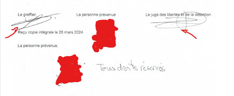 Capture de la zone signature