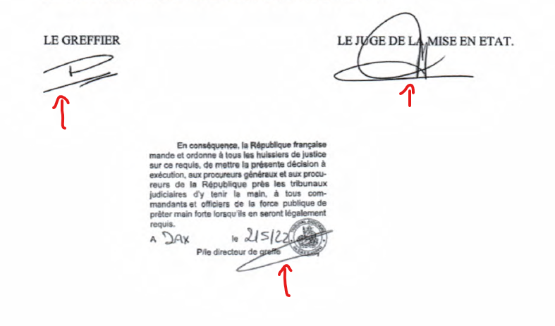 Capture de la zone signature