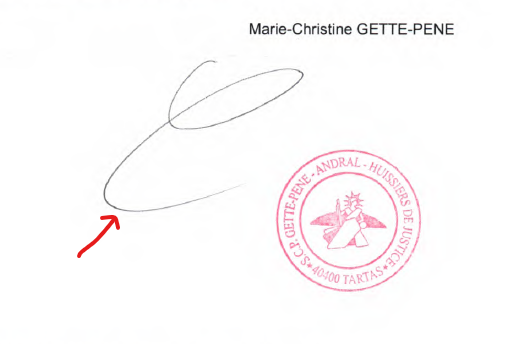 Capture de la zone signature