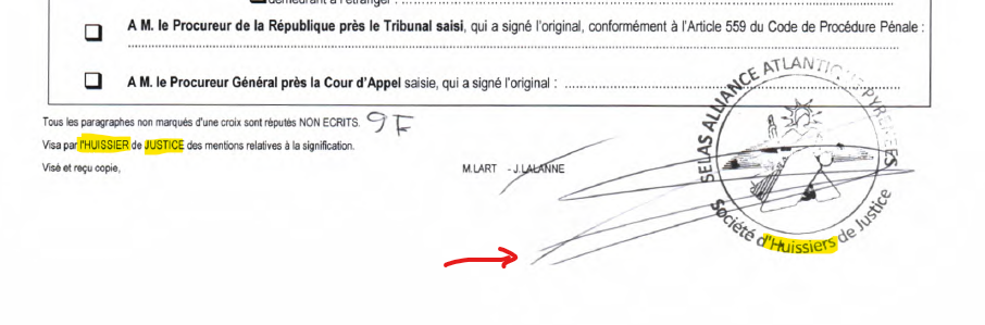 Capture de la zone signature
