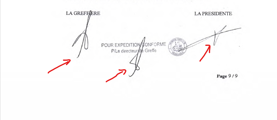 Capture de la zone signature