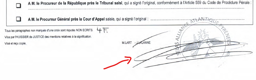 Capture de la zone signature