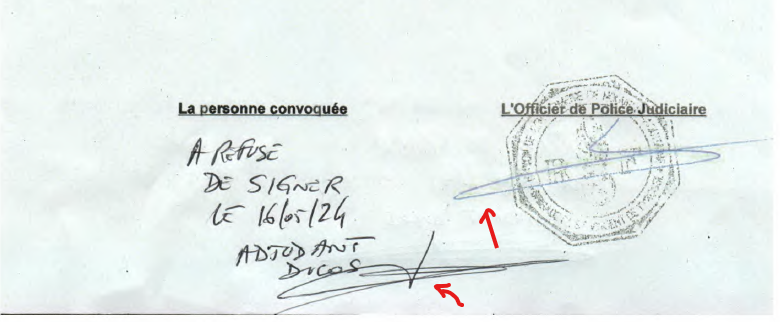 Capture de la zone signature