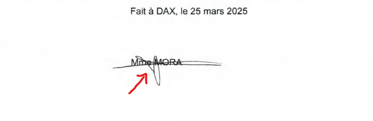Capture de la zone signature