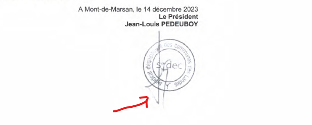 Capture de la zone signature