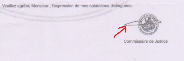 Capture de la zone signature