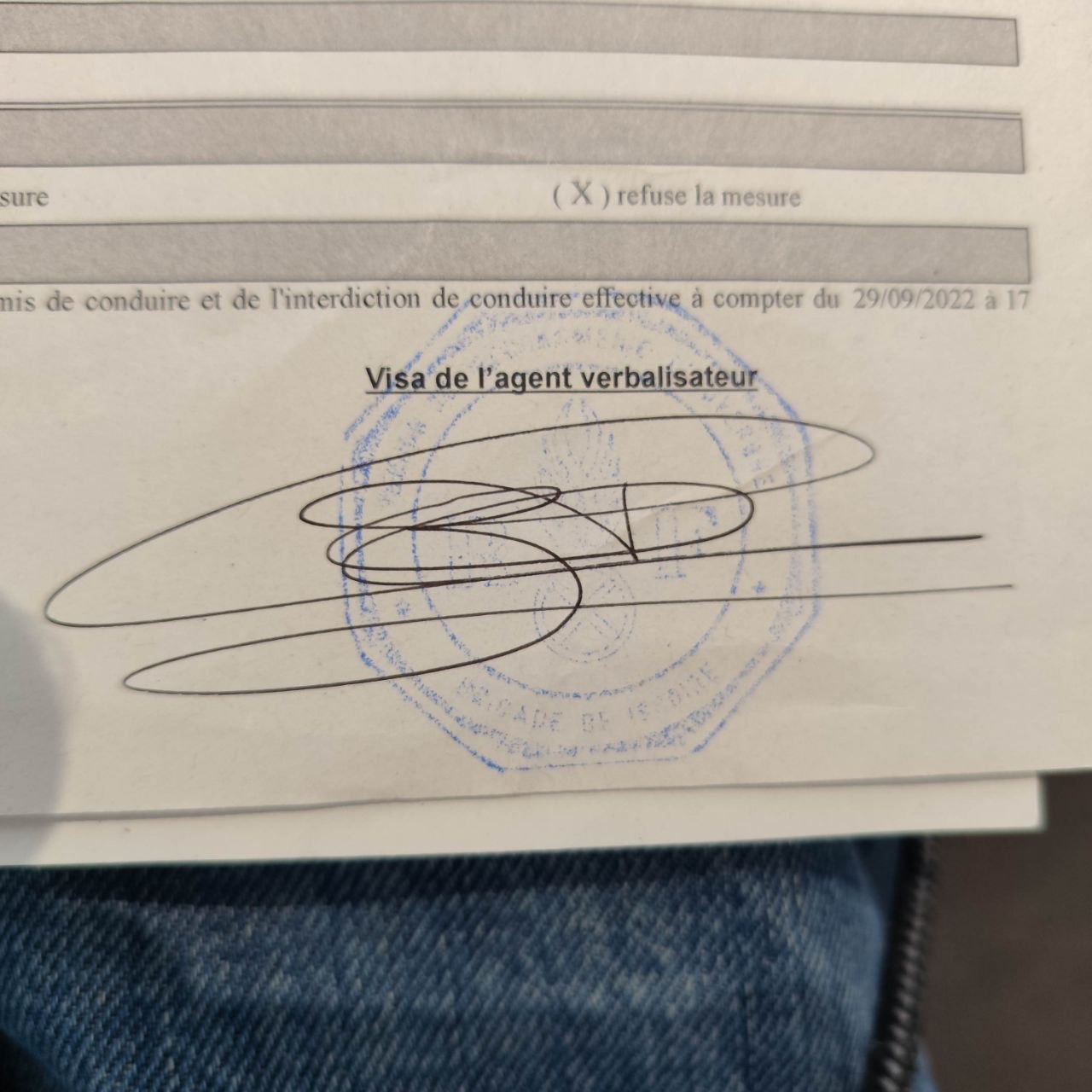 Capture de la zone signature
