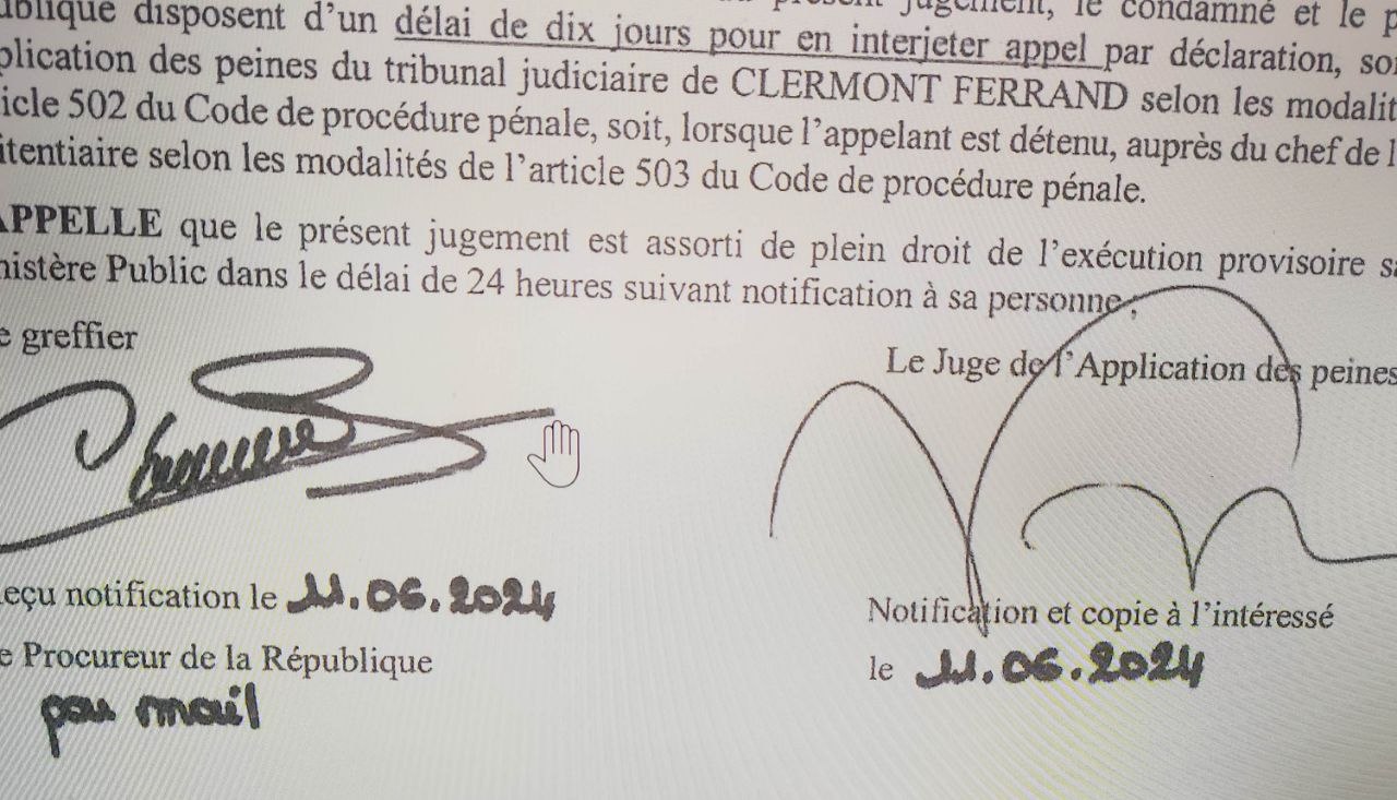 Capture de la zone signature