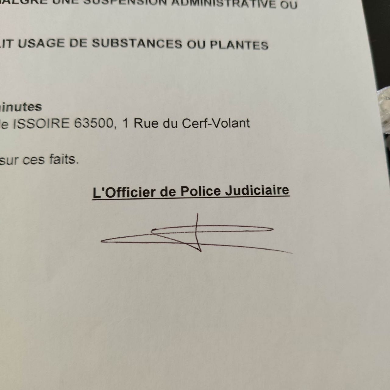 Capture de la zone signature