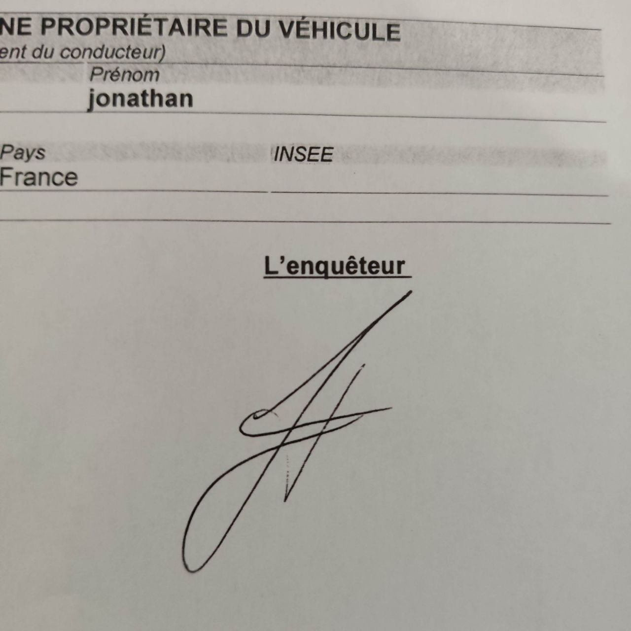 Capture de la zone signature