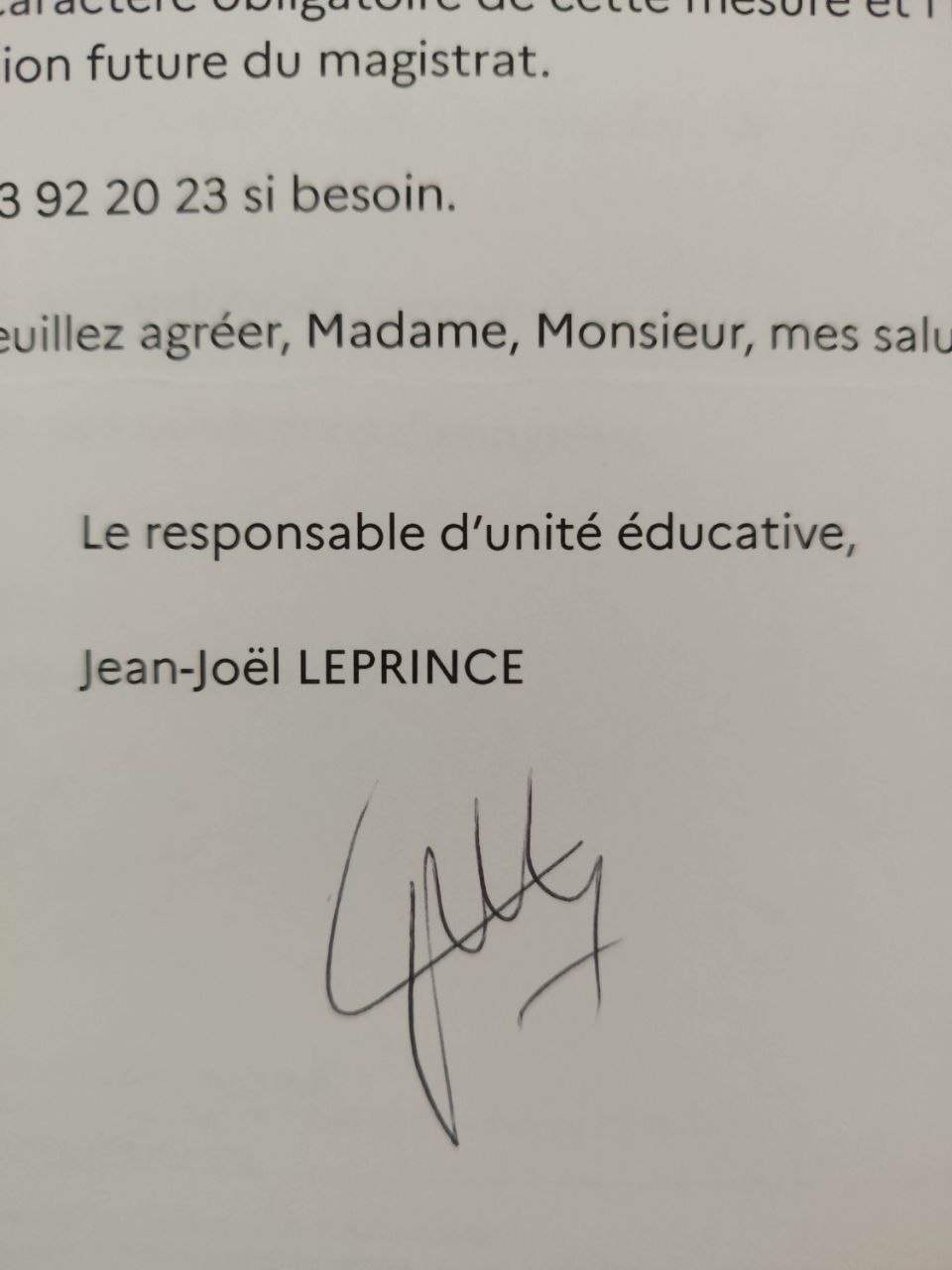 Capture de la zone signature