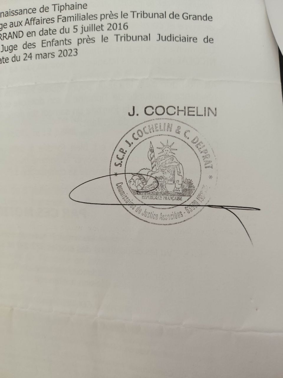 Capture de la zone signature