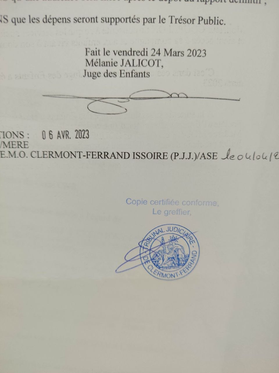 Capture de la zone signature