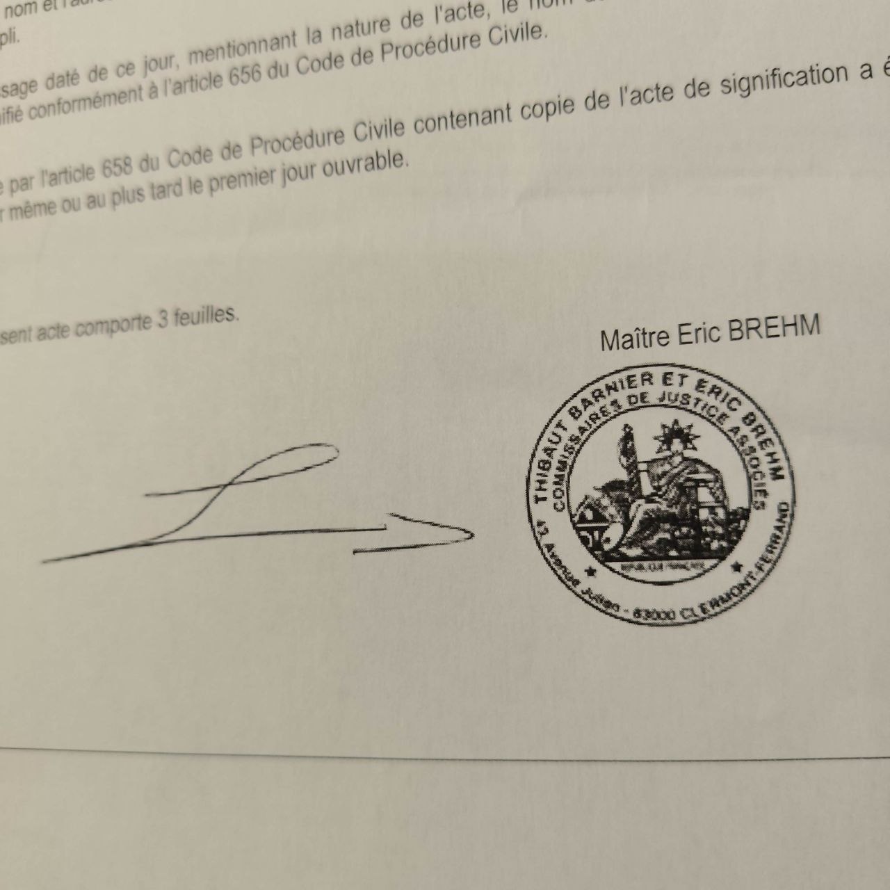 Capture de la zone signature