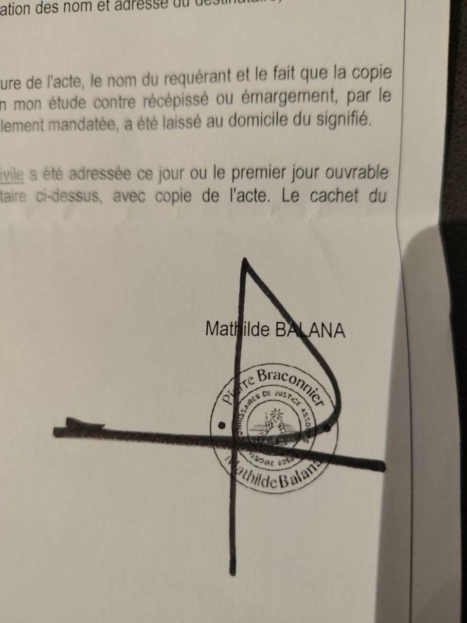 Capture de la zone signature