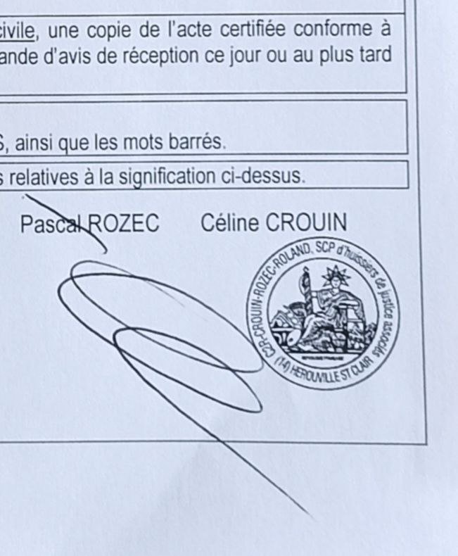 Capture de la zone signature