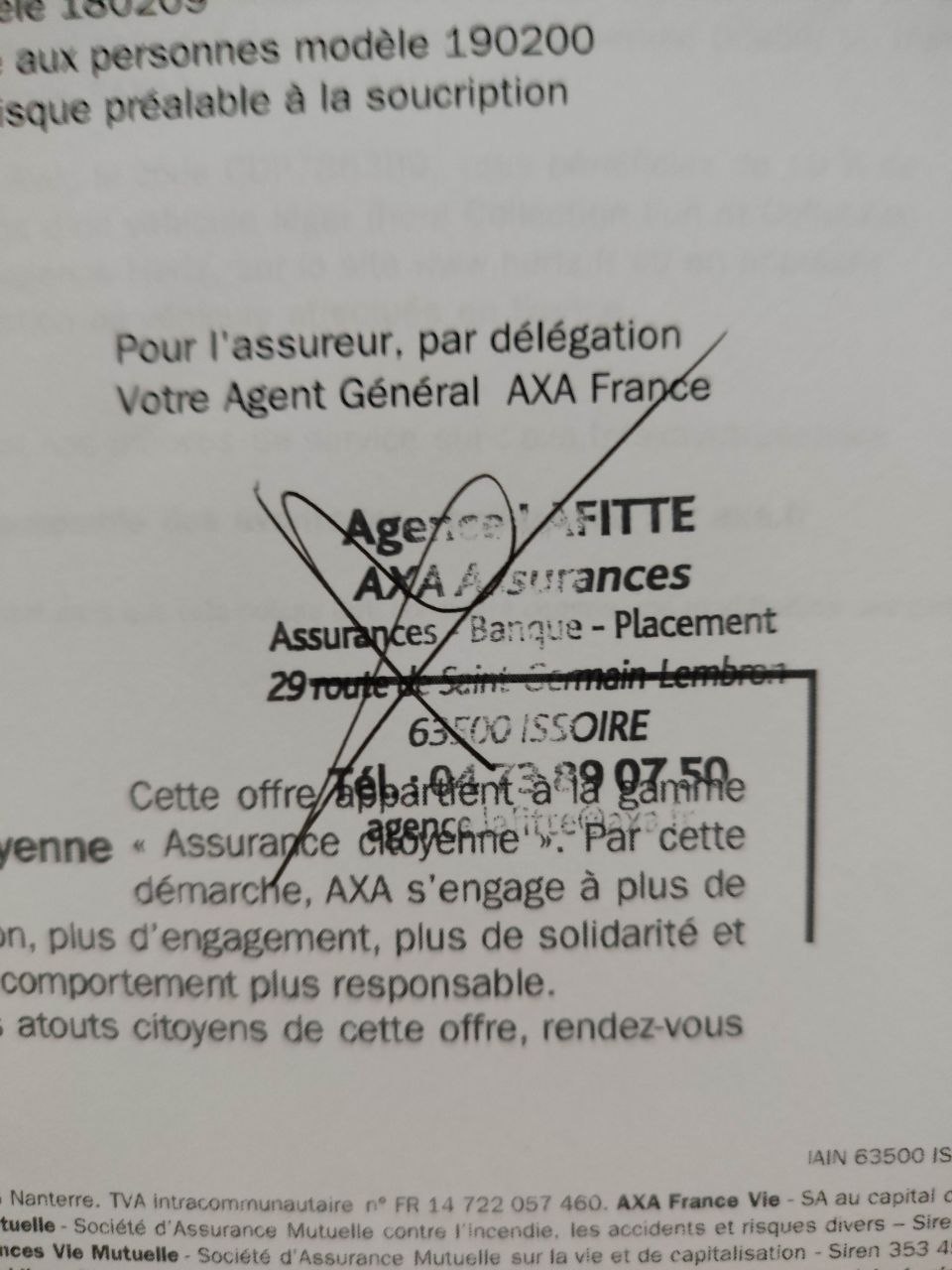 Capture de la zone signature