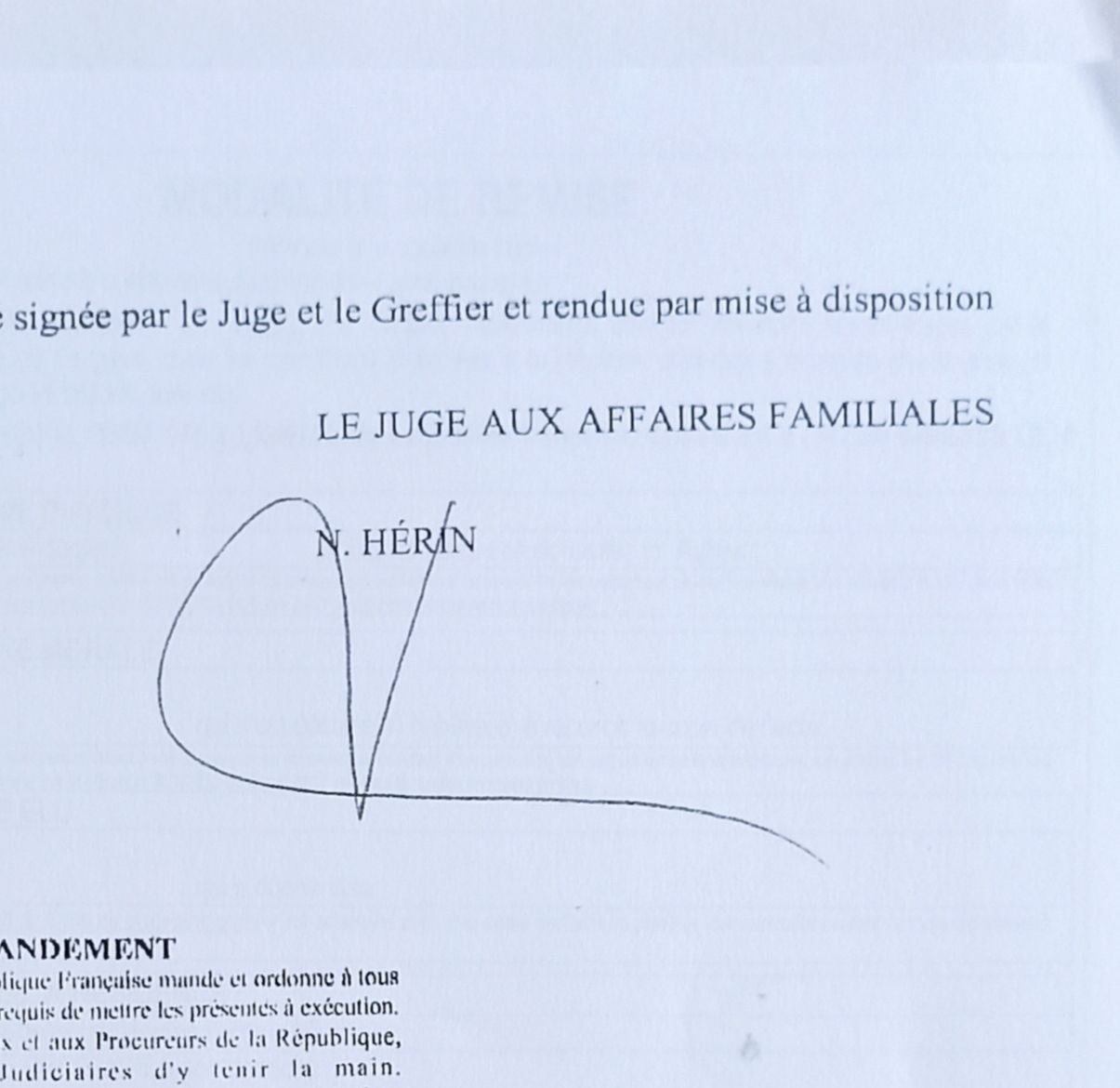 Capture de la zone signature