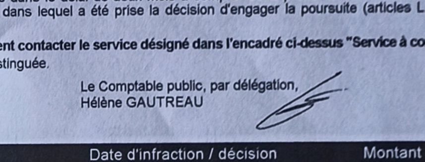 Capture de la zone signature