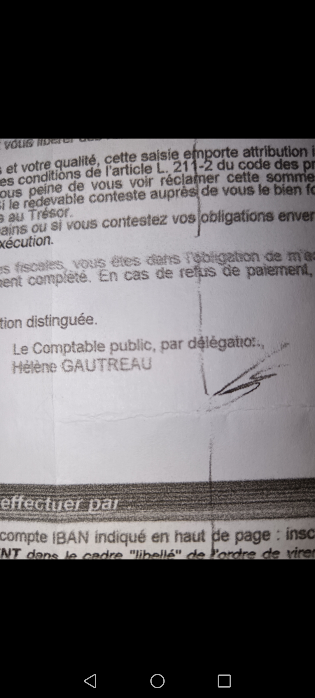 Capture de la zone signature