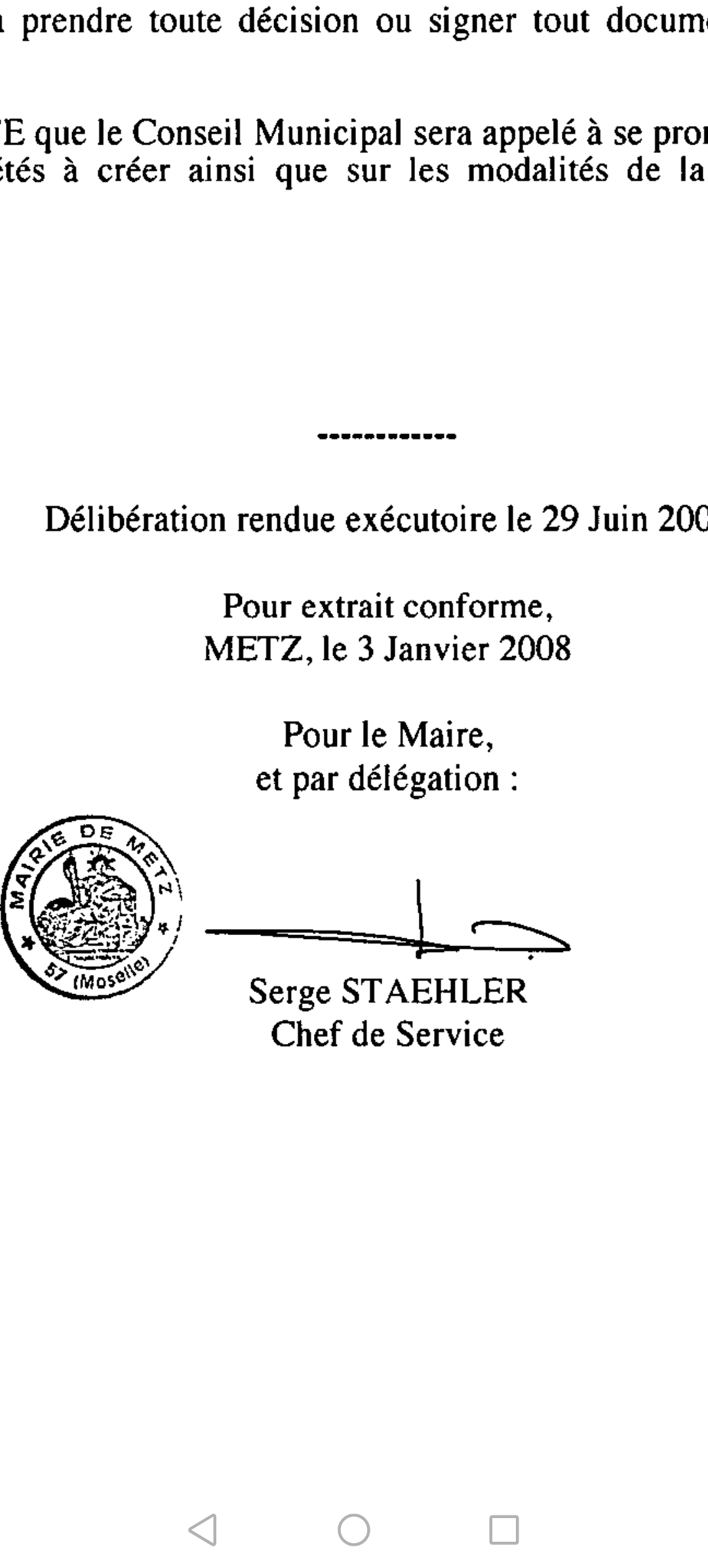 Capture de la zone signature