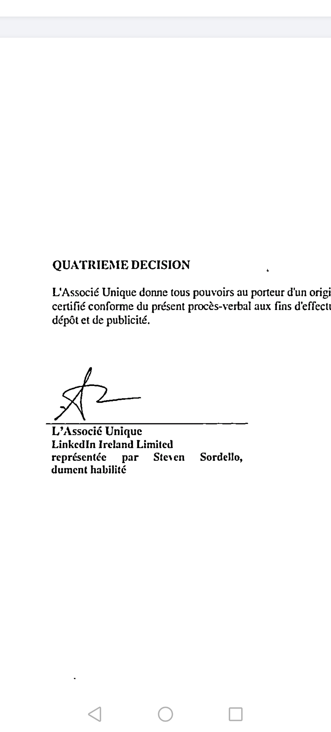 Capture de la zone signature
